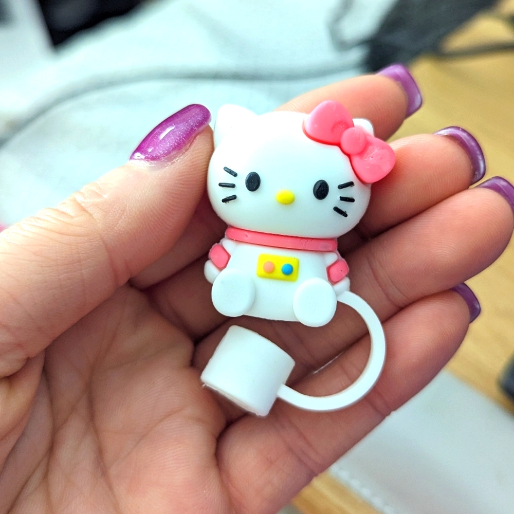 Sanrio Hello Kitty straw topper cap cover for Stanley cup tumbler